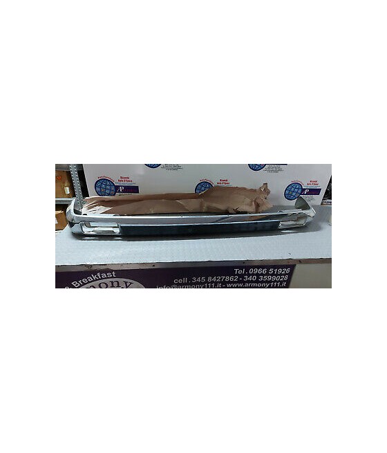 PARAURTI ANTERIORE CROMATO C/GOMMA FIAT 128 3P COUPE' NUOVO!