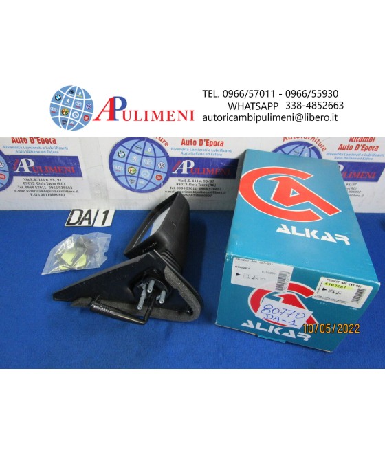 6102287 80770 SPECCHIO RETROVISORE MECCANICO ESTERNO DX PER PEUGEOT 405 87--96