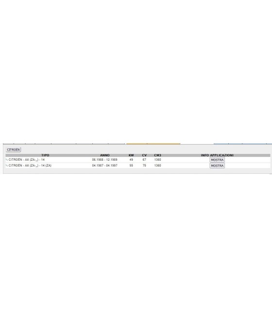 20119 214101 TUBO MARMITTA COLLETTORE PER CITROEN AX 14 1.4 86-91
