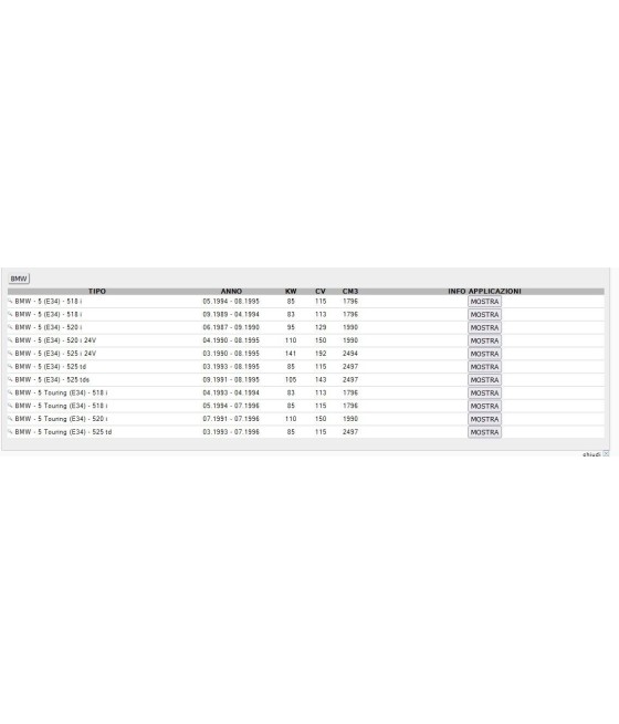 AMMORTIZZATORE ANTERIORE PER BMW SERIE 5 E34 518i 520i 24V 525 td tds