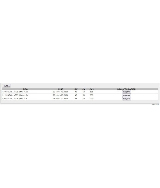 G35426 333299 AMMORTIZZATORE ANTERIORE SX PER HYUNDAI ATOS 98--08