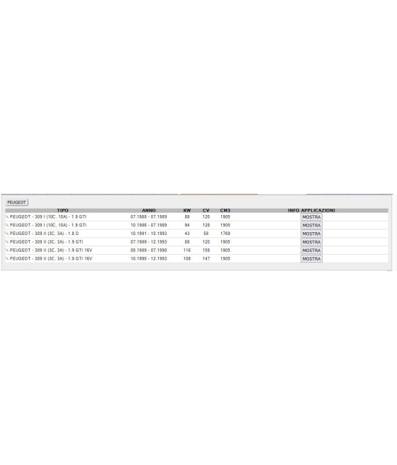 BA P 07 0390172 BRACCIO OSCILLANTE ANTERIORE SX PER PEUGEOT 309 I II 86--93