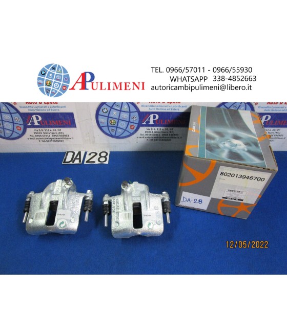 COPPIA PINZE FRENO ANTERIORE DX/SX PER FAVORIT FELICIA I II VW CADDY II 1.6 .1.9