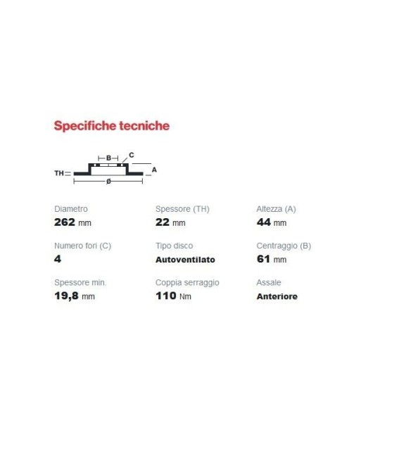 DISCO FRENO ANTERIORE PER RENAULT LAGUNA I MEGANE I MEGANE SCENIC SAFRANE I