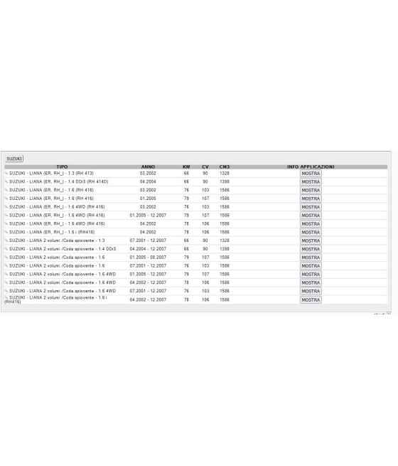 BRACCIO OSCILLANTE ANTERIORE SX PER SUZUKI LIANA 1.3 1.4 DDiS 1.6 01--