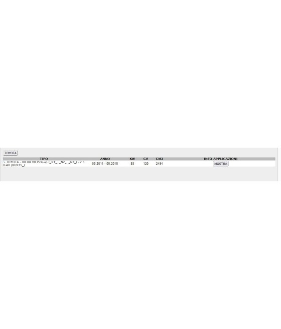 TESTINA DX/SX SCATOLA STERZO PER TOYOTA HILUX VII PICK-UP 2.5 D 4D 2011--2015
