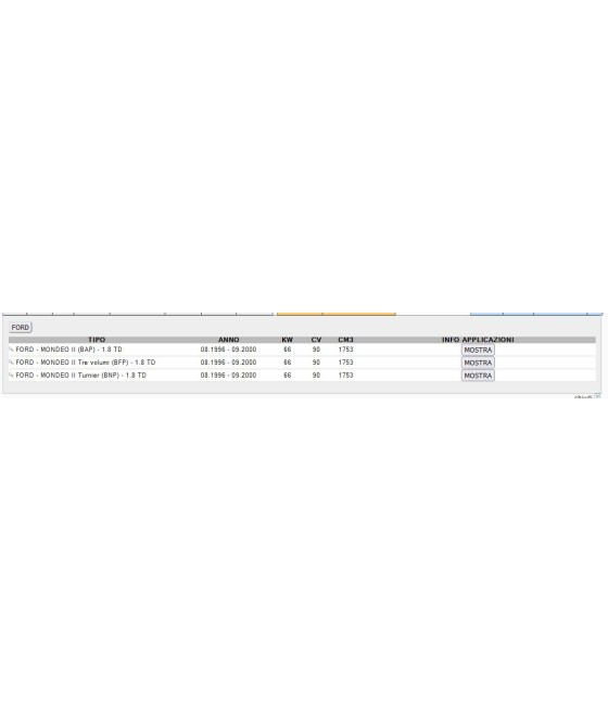 KIT CINGHIA DITRIBUZIONE + POMPA ACQUA PER FORD MONDEO II 1.8 TD 96--2000