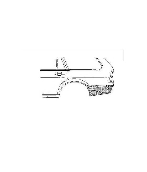 9536602 LAMIERA INFERIORE PARAFANGO POSTERIORE DX PER VW PASSAT 80--88