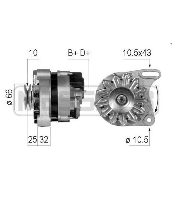 ALTERNATORE GENERATORE 14V 55A PER FIAT PANDA TIPO UNO AUTOBIANCHI Y10 1.0 1.1