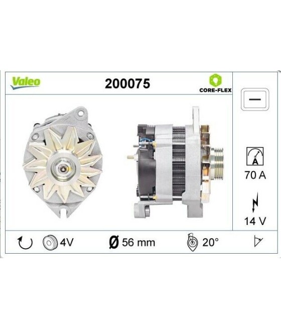 ALTERNATORE GENERATORE 14V 70A PER CITROEN C15 PEUGEOT 205 309 405