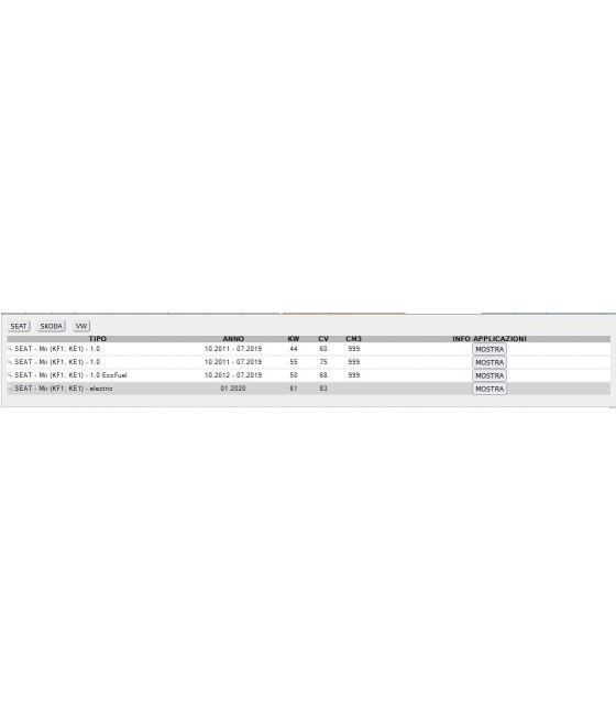 TIRANTE SNODO DX/SX SCATOLA STERZO PER SEAT MII 12-- SKODA CITIGO 12--  UP 11--