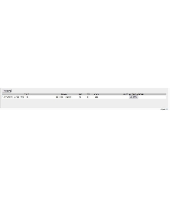 BSHY 009 17209 DISCO FRENO ANTERIORE PER HYUNDAI ATOS 1.0 i 98--00