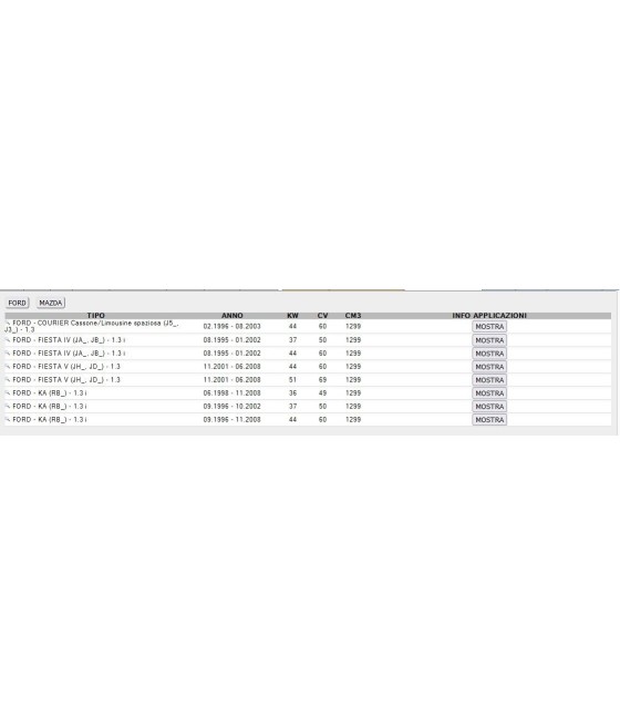 BWP1751 10639 POMPA ACQUA PER FORD FIESTA IV V 1.3 1.3 i KA 1.3 i MAZDA 121 III 