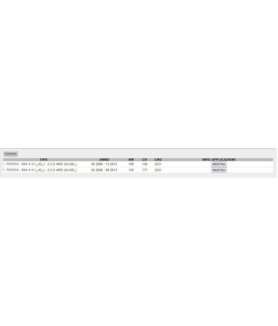 VALVOLA EGR GAS SCARICO PER RAV 4 III 2.2 D 4WD 06--13 (USATO NON TESTATO)