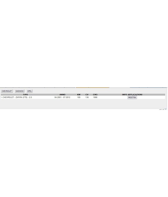 SERIE GUARNIZIONE SMERIGLIO TESTATA PER DAEWOO NUBIRA ASTRA F VECTRA B 2.0i 16V