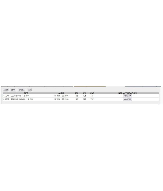 KIT MONTAGGIO CATALIZZATORE ø 60,5 mm PER AUDI A3 1.8 LEON TOLEDO OCTAVIA BORA