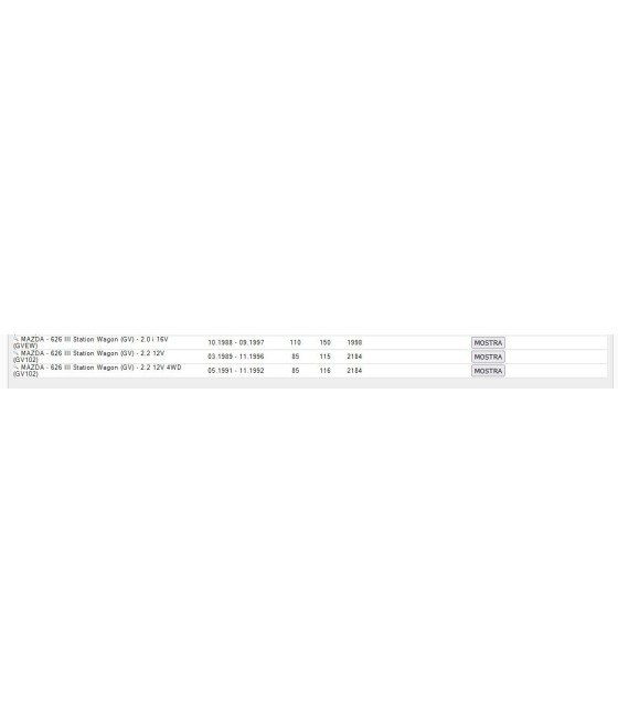 BD3260 15950 COPPIA DISCHI FRENO ANTERIORE PER MAZDA 626 III