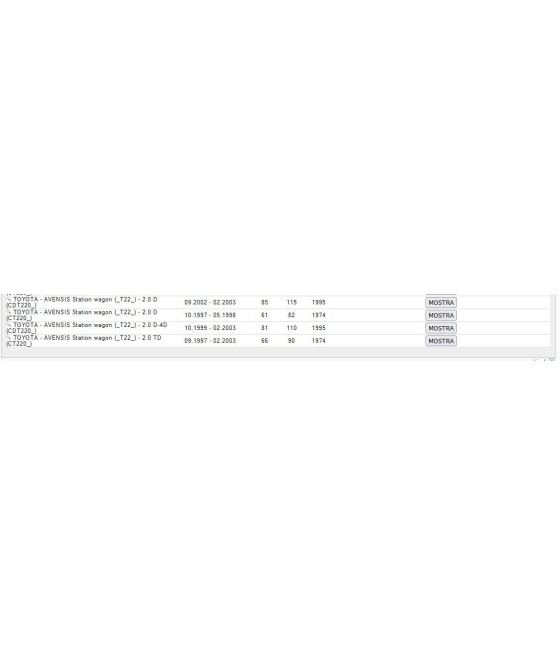 16892 DISCO FRENO ANTERIORE PER TOYOTA AVENSIS 97--03