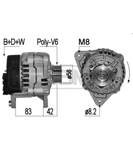 ALTERNATORE GENERATORE 14V 70A PER FORD ESCORT V FIESTA III 1.6 I 1.8 I 16V (REV