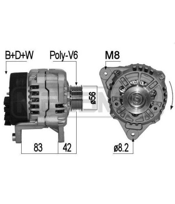 ALTERNATORE GENERATORE 14V 70A PER FORD ESCORT V FIESTA III 1.6 I 1.8 I 16V (REV