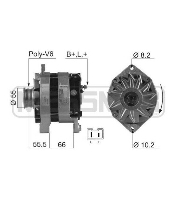 ALTERNATORE GENERATORE 14V 80A PER RENAULT 19 I II 1.7 1.8