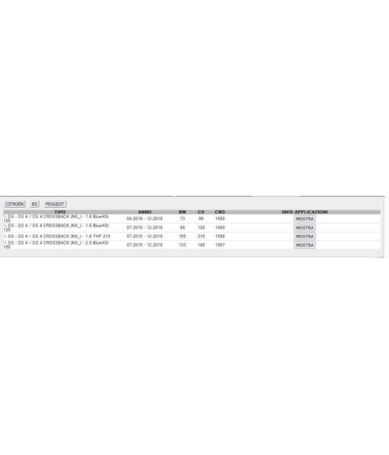 PINZA FRENO POSTERIORE SX PER CITROEN C4 DS4 PEUGEOT 307 308 1.4 1.6 2.0 1.6 Hdi