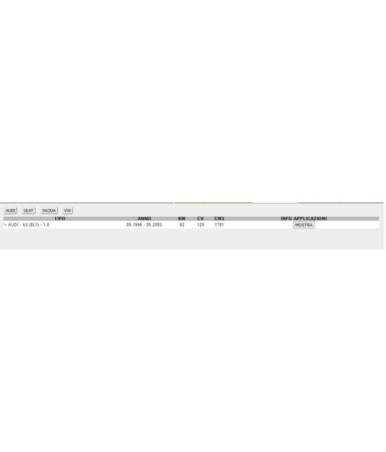 KIT MONTAGGIO CATALIZZATORE ø 60,5 mm PER AUDI A3 1.8 LEON TOLEDO OCTAVIA BORA