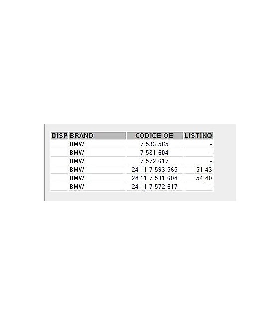 FILTRO IDRAULICO CAMBIO AUTOMATICO PER BMW S.1 E81 E87 S.3 E90 E91 E92 E93 X1 X3