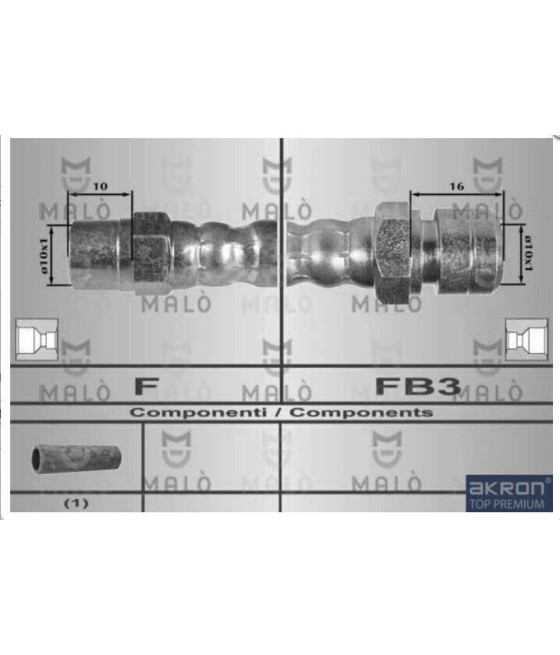 8247 171611701 TUBO FRENO ANTERIORE PER VW GOLF MK1 (L.250mm)