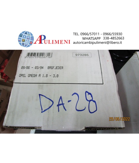 973285 COPPIA MOLLA AMMORTIZZATORE POSTERIORE PER OPEL OMEGA A 1.8 3.0 86--94
