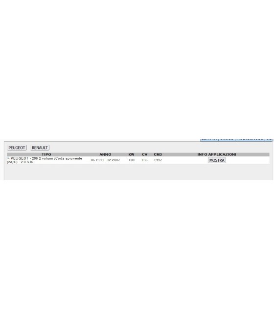 8636 7700423975 TUBO FRENO ANTERIORE PER RENAULT CLIO I II (L.345mm)