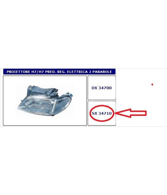 FARO PROIETTORE SX H7/H7 2...