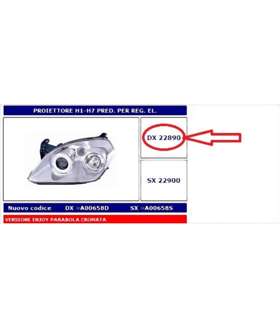FARO PROIETTORE DX H1/H7...