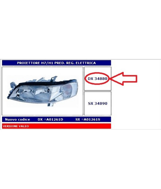 FARO PROIETTORE DX H7/H1...