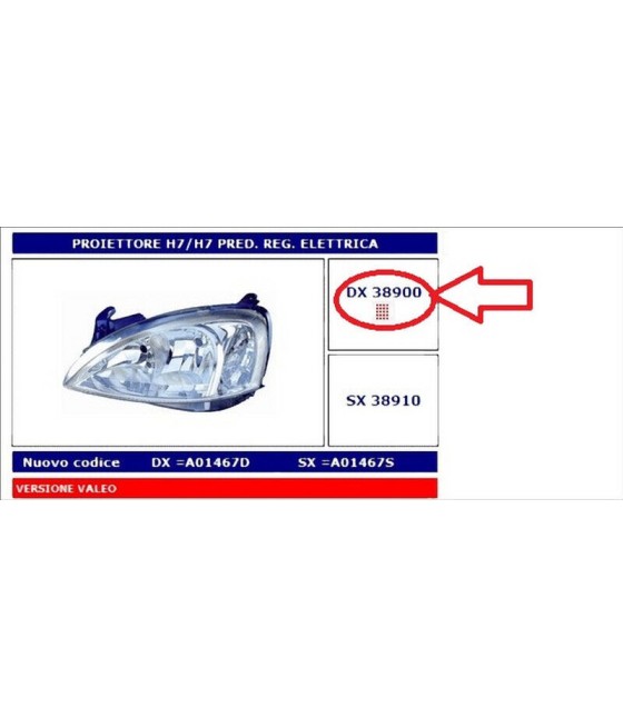 FARO PROIETTORE DX H7/H7...
