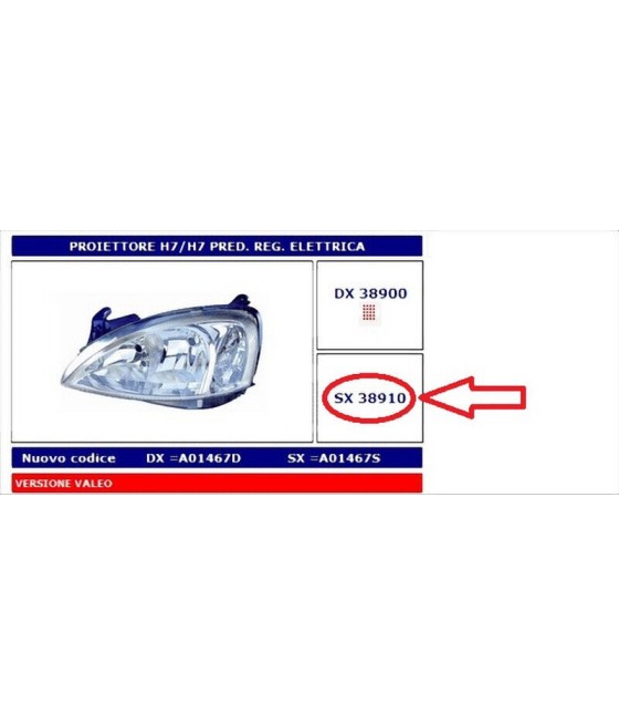 FARO PROIETTORE SX H7/H7...