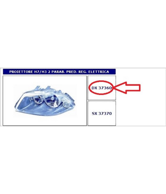 FARO PROIETTORE DX H7/H3 2...