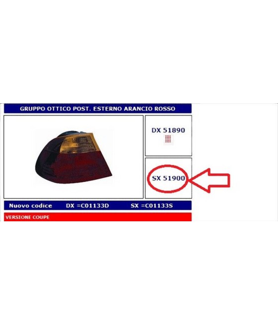 FANALE POST EST SX ARANCIO...