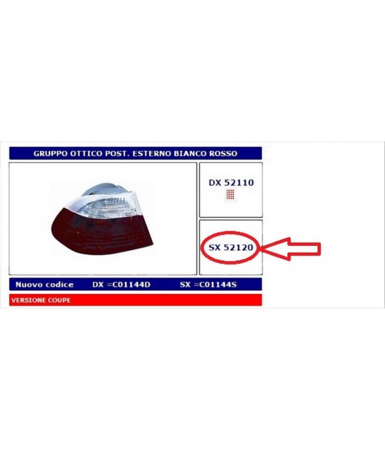 FANALE POST EST SX BIANCO...