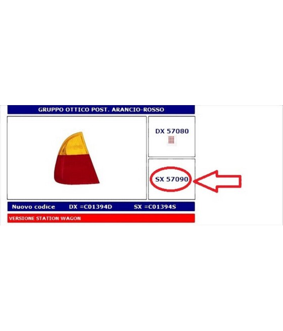 57090 FANALE POSTERIORE SX...