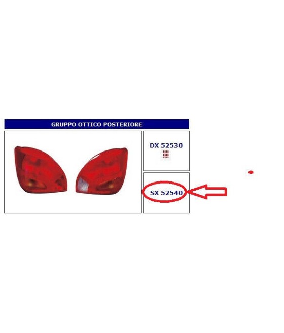 52540 FANALE POSTERIORE SX...