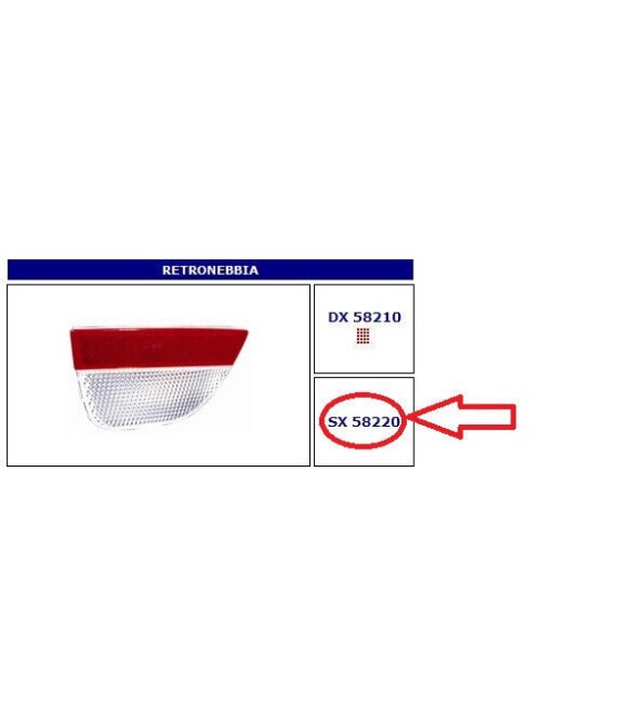 58220 FANALE RETRONEBBIA SX...