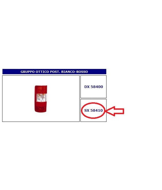 58410 FANALE POSTERIORE SX...