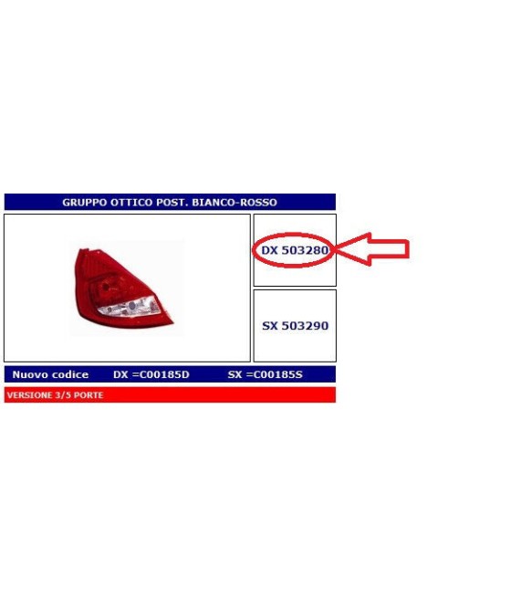 503280 FANALE POSTERIORE DX...