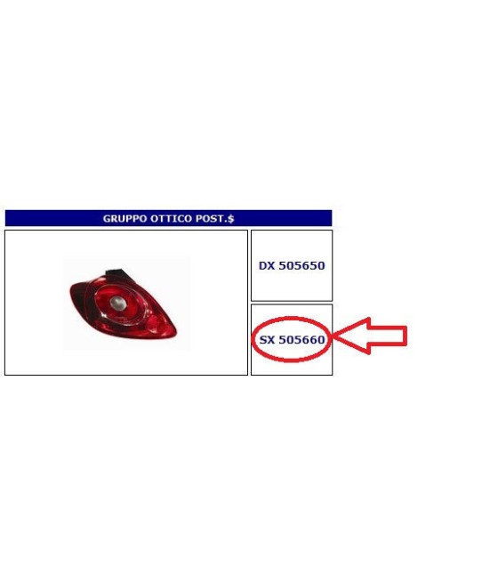 505660 FANALE POSTERIORE SX...