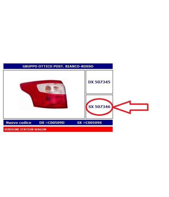 507346 FANALE POSTERIORE SX...