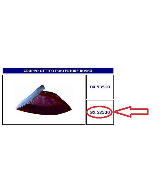 53520 FANALE POSTERIORE SX...