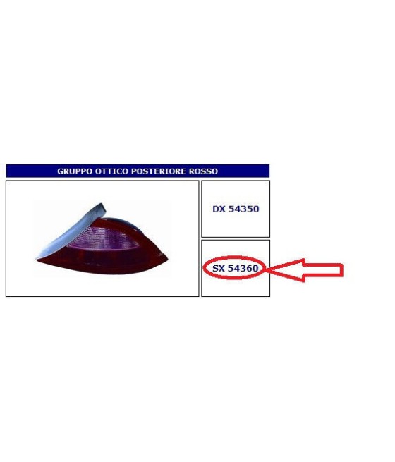 54360 FANALE POSTERIORE SX...