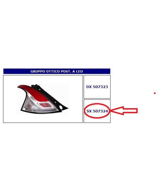 507324 FANALE POSTERIORE SX...