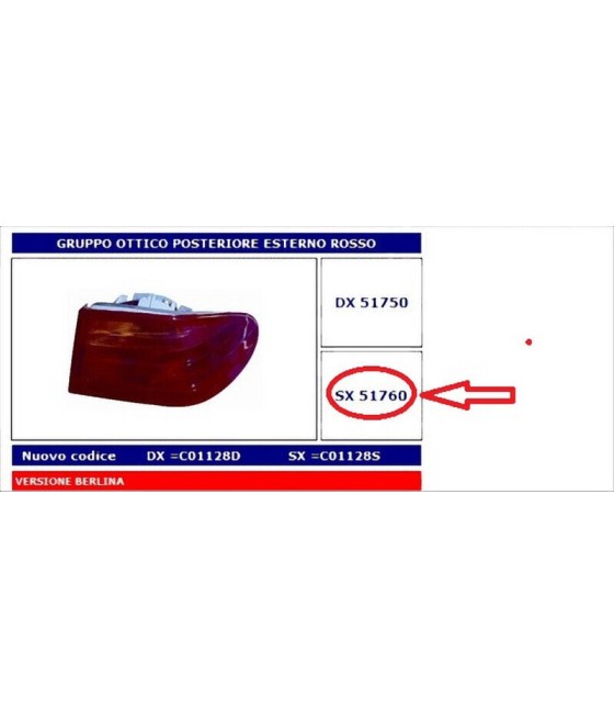 FANALE POST EST SX ROSSO...